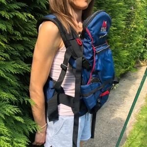 Kelty Kids Kangaroo Infant / Child Carrier Pack Blue Backpack Baby Hiking